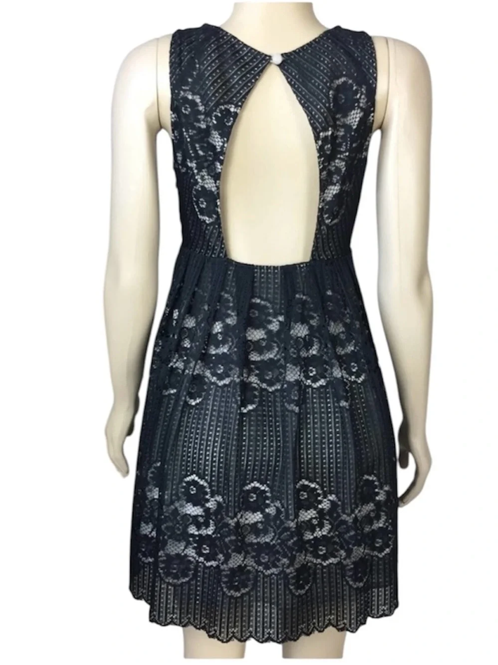 Free People backless black lace dress - Picture 2 of 4